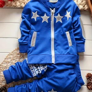 Boys' Four Star Zipper Jacket, Pants Set