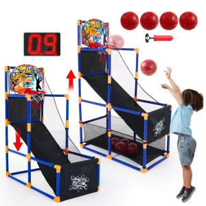 LED Scoring Adjustable Height 44"-55"Basketball Hoop