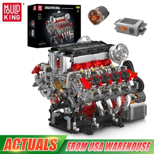 F488 Supercar V8 Engine Building Block Set