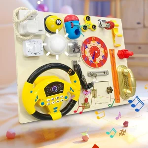 Wooden Busy Board for Toddlers